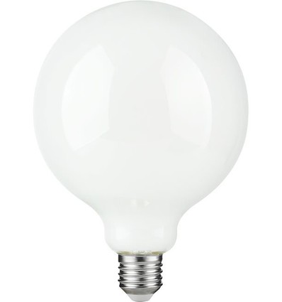 E27 4,7W dimmbare LED Globe-Lampe - G125, Opalglas, 2500K, Filament