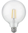 E27 7W dimmbare LED-Filament-Lampe - G125, 806lm, 2500K, Klarglas