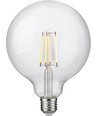 E27 7W dimmbare LED-Filament-Lampe - G125, 806lm, 2500K, Klarglas