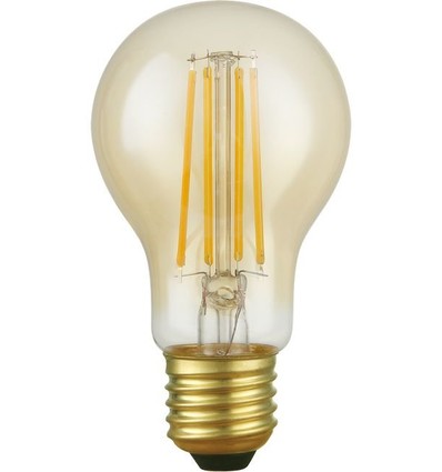 E27 4,7W dimmbare LED-Lampe - Filament, A60, 470lm, 2200K, Goldglas