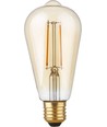 E27 2,9W dimmbare LED Rustika Lampe - ST64, Filament, 2200K, Goldglas, 250lm