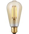 E27 2,9W dimmbare LED Rustika Lampe - ST64, Filament, 2200K, Goldglas, 250lm