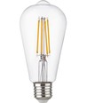 E27 4,7W dimmbare LED Rustika Lampe - ST64, Filament, 2500K, Klarglas