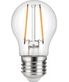 E27 2,5W dimmbare LED-Tropfenlampe - G45, Filament, Klarglas, 2700K