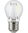 E27 2,5W dimmbare LED-Tropfenlampe - G45, Filament, Klarglas, 2700K