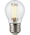 E27 4,7W dimmbare LED-Tropfenlampe - G45, Filament, Klarglas, 2700K