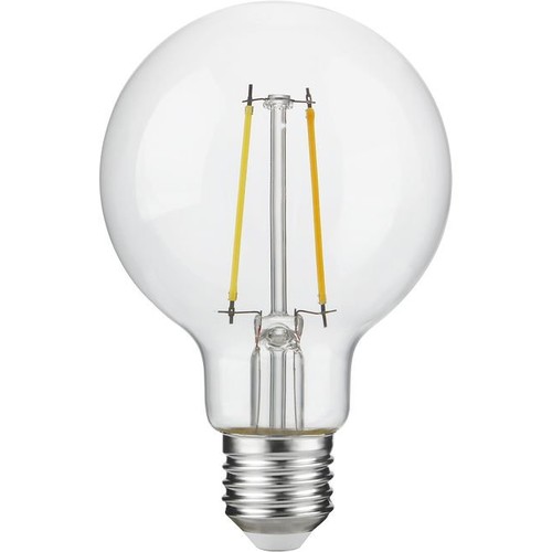 E27 2,5W dimmbare LED Filament Lampe - G80, 250lm, 2500K, Klarglas