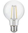 E27 2,5W dimmbare LED Filament Lampe - G80, 250lm, 2500K, Klarglas