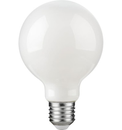 E27 4,7W dimmbare LED Globe-Lampe - G80, Opalglas, 2500K, Filament