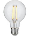 E27 4,7W dimmbare LED Globe-Lampe - G80, Filament, 2500K, 470lm, Klarglas