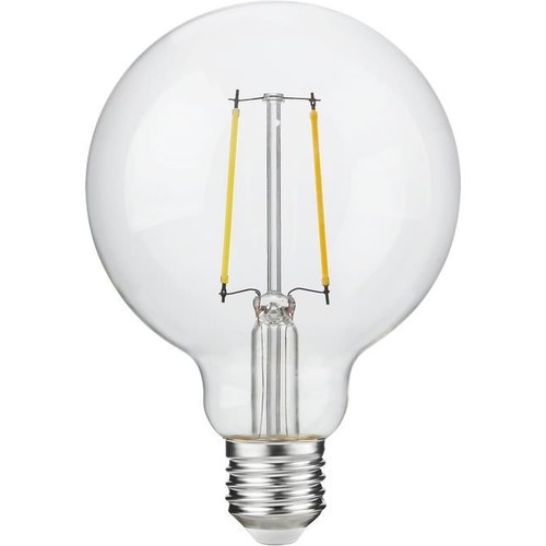 E27 2,5W dimmbare LED Globe-Lampe - G95, Filament, 250lm, 2500K, Klarglas