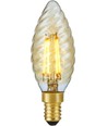 E14 4W dimmbare LED-Windstoßkerze - C35, 2200K, Goldglas, 250lm