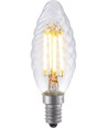 E14 4W dimmbare LED-Windstoßkerze - Twisted Candle, 350lm, 2200K, Klarglas