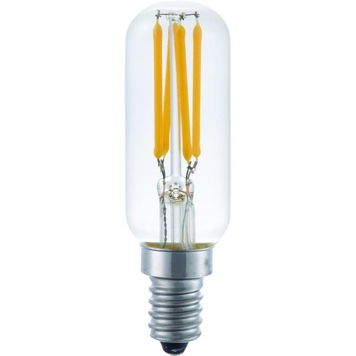 E12 3W dimmbare LED-Röhrenlampe, 120V - 9,5cm, Filament, Klarglas, 2700K