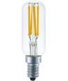 E12 3W dimmbare LED-Röhrenlampe, 120V - 9,5cm, Filament, Klarglas, 2700K
