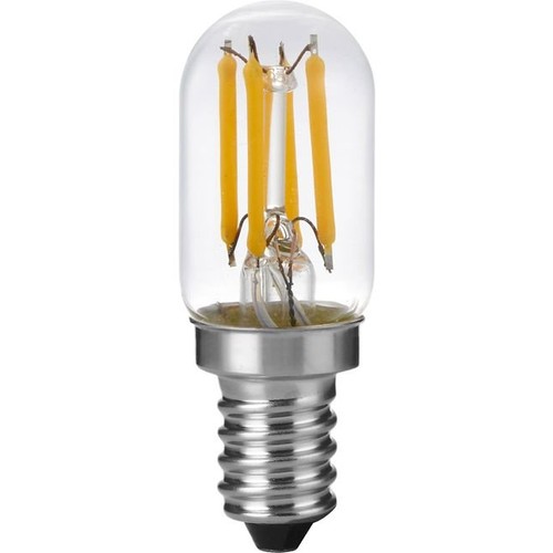 E12 2,5W dimmbare LED-Lampe - 6cm, Filament, Klarglas, 2500K