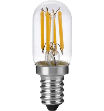 E12 2,5W dimmbare LED-Lampe - 6cm, Filament, Klarglas, 2500K