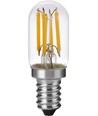 E12 2,5W dimmbare LED-Lampe - 6cm, Filament, Klarglas, 2500K