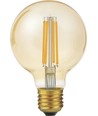 E27 6,5W dimmbare LED Globe-Lampe - G80, 550lm, Filament, 2200K, Goldglas