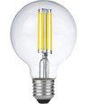 E27 6W dimmbare LED-Filament-Lampe - G80, 550lm, 2500K, Klarglas