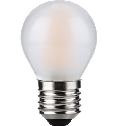 E27 4W dimmbare LED-Tropfenlampe - G45, Filament, Mattglas, 2500K