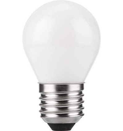 E27 4W dimmbare LED-Tropfenlampe - G45, Filament, Opalglas, 2500K