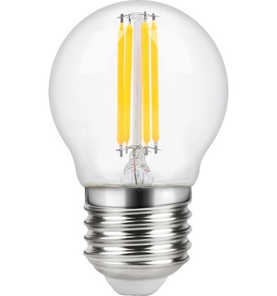 E27 4W dimmbare LED-Tropfenlampe - G45, Filament, 2200K, Klarglas