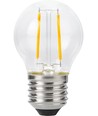 E27 2W dimmbare LED-Tropfenlampe - G45, Filament, 2500K, Klarglas