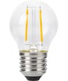 E27 2W dimmbare LED-Tropfenlampe - G45, Filament, 2200K, Klarglas