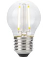 E27 2W dimmbare LED-Tropfenlampe - G45, Filament, 2200K, Klarglas