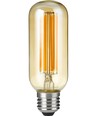 E27 6,5W dimmbare LED-Röhrenlampe - 13cm, Filament, 2200K, Goldglas