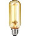 E27 6,5W dimmbare LED-Röhrenlampe - 13cm, Filament, 2200K, Goldglas