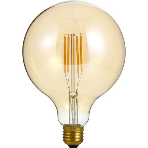 E27 7W dimmbare LED Globe-Lampe - G125, Filament, 2200K, Goldglas, 570lm