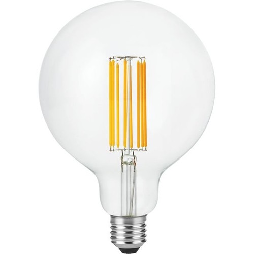 E27 7W dimmbare LED Globe-Lampe - G125, Filament, 2200K, 600lm, Klarglas