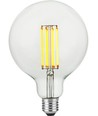 E27 7W dimmbare LED Globe-Lampe - G125, Filament, 2200K, 600lm, Klarglas