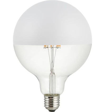 E27 6,5W dimmbare LED Globe-Lampe - G125, kopfverspiegelt, Filament, 2500K