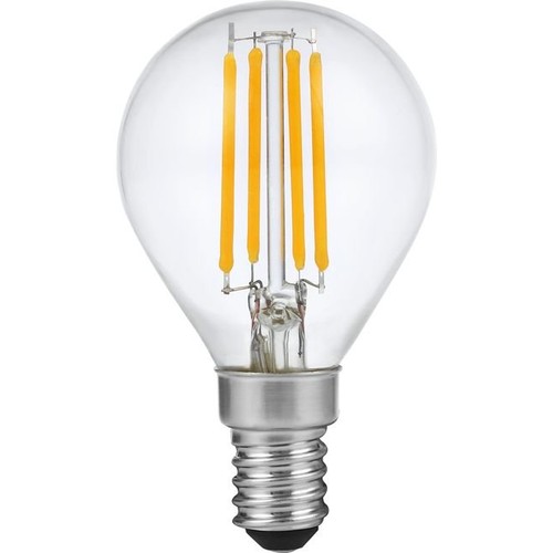 E14 4W dimmbare LED-Tropfenlampe - G45, Filament, 2500K, Klarglas