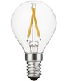 E14 2W dimmbare LED-Tropfenlampe - G45, Filament, 2500K, Klarglas