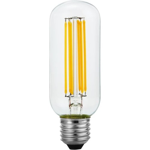 E27 6,5W dimmbare LED-Filament-Röhrenlampe - 13cm, 2500K, Klarglas, 600lm