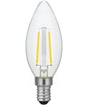 E14 2W dimmbare LED-Tropfenlampe - Filament, C35, 2200K, Klarglas