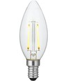 E14 2W dimmbare LED-Tropfenlampe - Filament, C35, 2200K, Klarglas