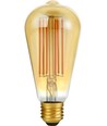 E27 6,5W dimmbare LED-Filamentlampe - ST64 Rustika, 2200K, Goldglas, 550lm