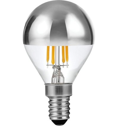 E14 4W dimmbare LED Kerzenlampe, kopfverspiegelt - G45, 260lm, 2500K