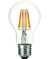 E27 6,5W dimmbare LED-Lampe - Filament, A60, 630lm, 2500K, Klarglas