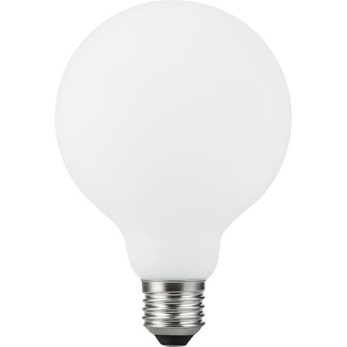 E27 5,5W dimmbare LED-Lampe - G95, Filament, Mattweiß, 550lm, 2500K