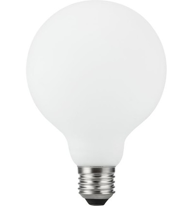 E27 5,5W dimmbare LED-Lampe - G95, Filament, Mattweiß, 550lm, 2500K