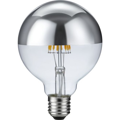 E27 6,5W dimmbare LED Kerzenlampe - G95, kopfverspiegelt, 2500K