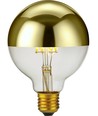 E27 6,5W dimmbare LED Kerzenlampe - G95, kopfverspiegelt gold, 2500K