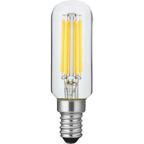 E14 4W dimmbare LED-Röhrenlampe - 8,5cm, Filament, 2500K, Klarglas