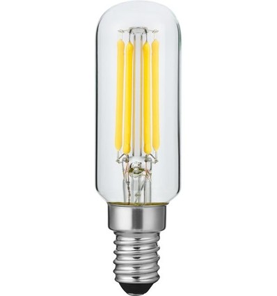 E14 4W dimmbare LED-Röhrenlampe - 8,5cm, Filament, 2500K, Klarglas